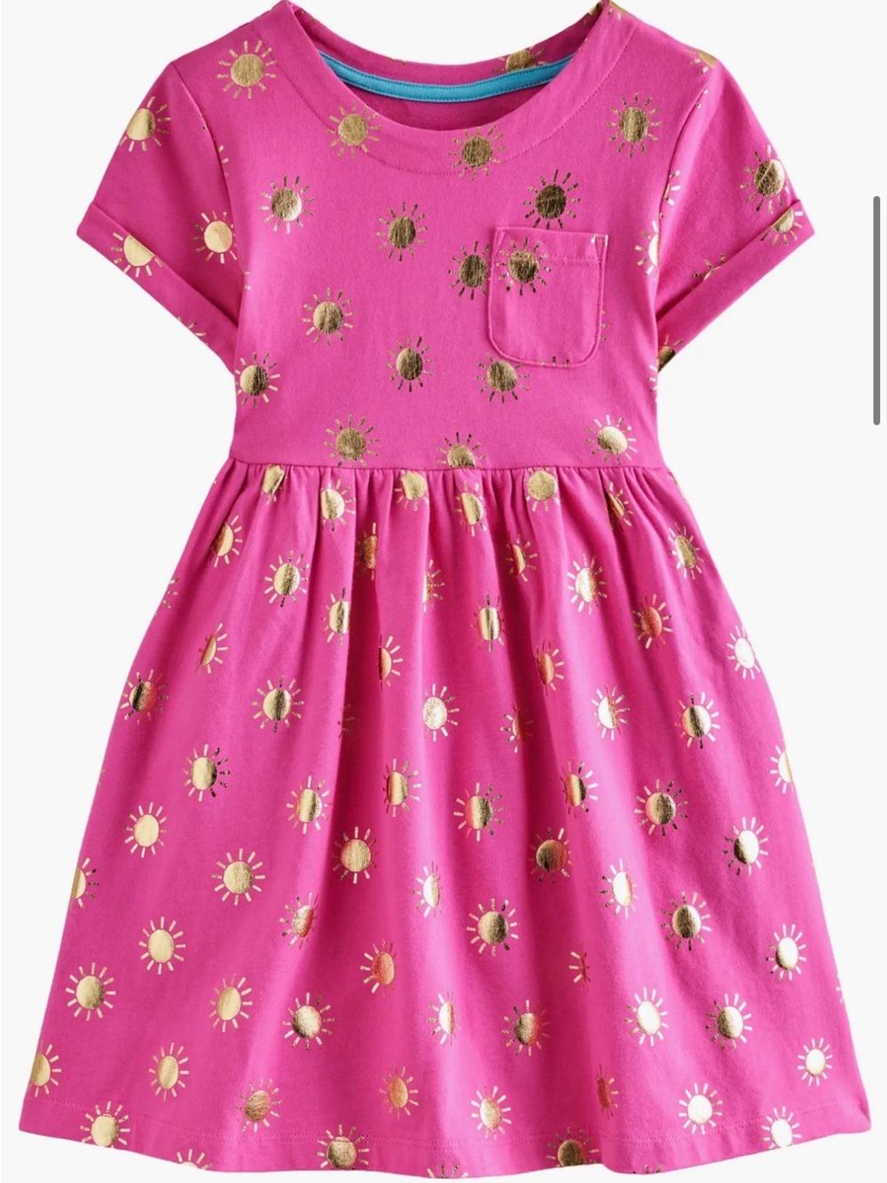 Mini Boden Kids' Foil Print Cotton Jersey Dress / 2-3 Years